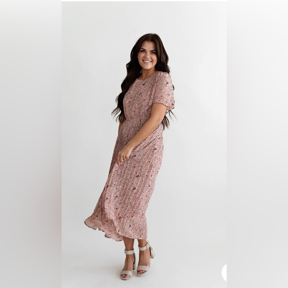 Hayden Pleated Midi Dress